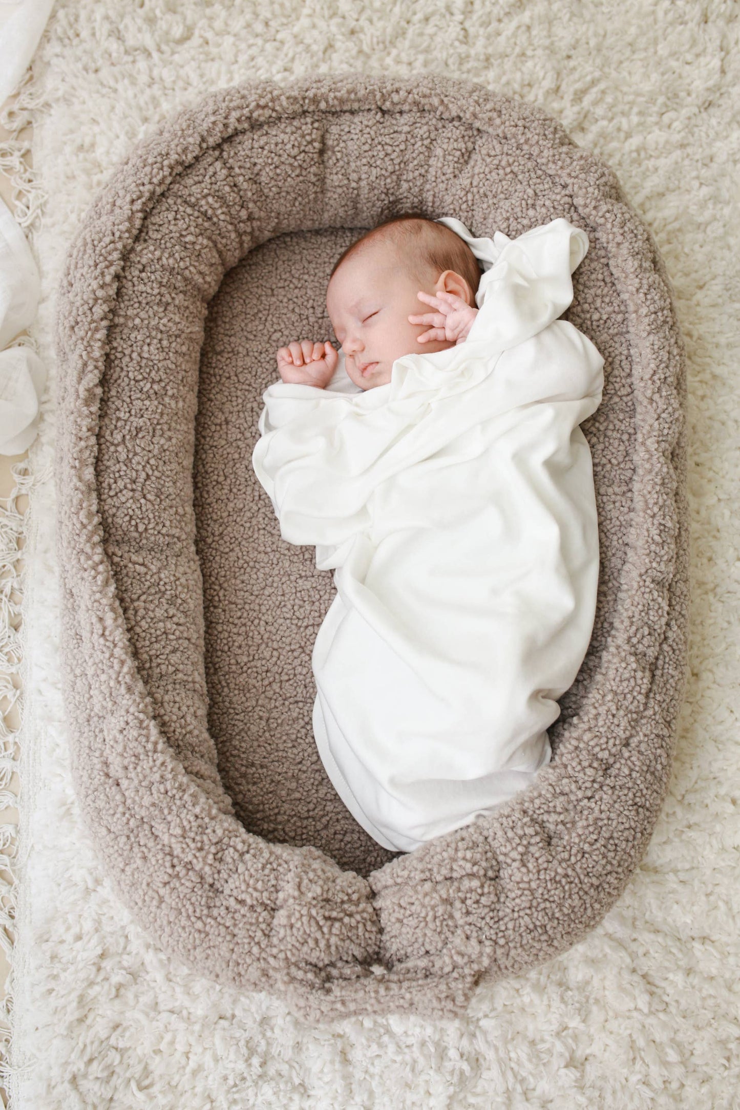 All Teddy babynest - 2 colors babyly: All teddy cream