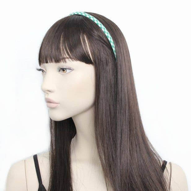 1cm Wide Gingham Aliceband