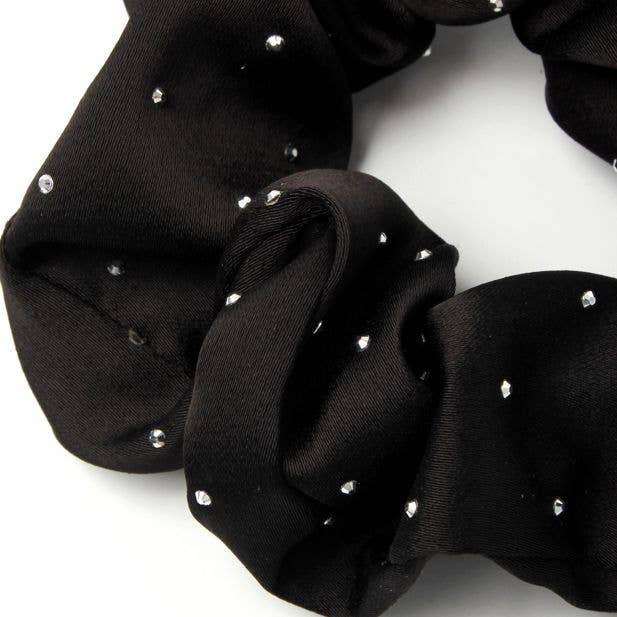 Regular - Satin Scrunchie With Diamante Detail. Dia.10cm