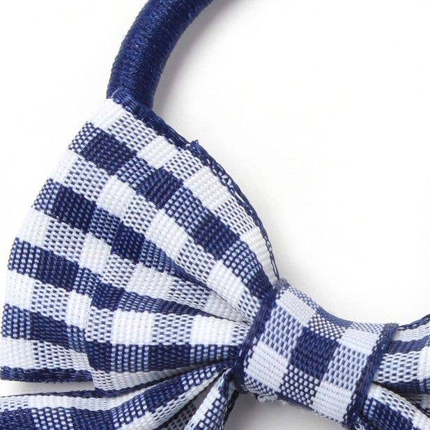 Bow Elastic - Gingham Mix - Card of 1 - 4mm Thick