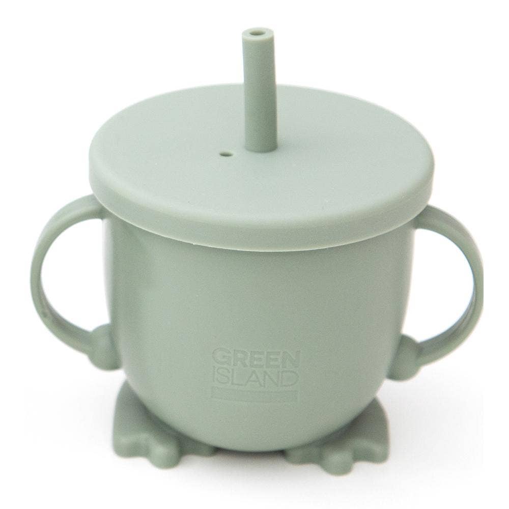 Silicone Baby Sippy Cup: Green