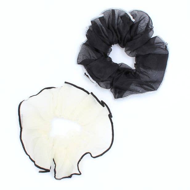 Large - Contrast Edge Scrunchie. Dia.13cm