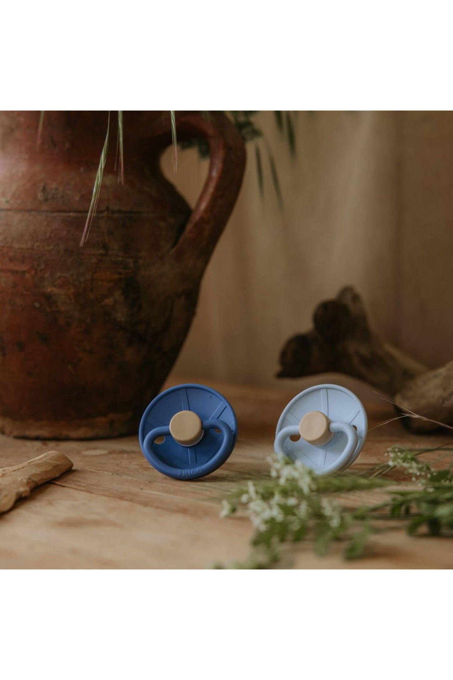 FRIGG Little Viking pacifier, Powder Blue: 0-6 months
