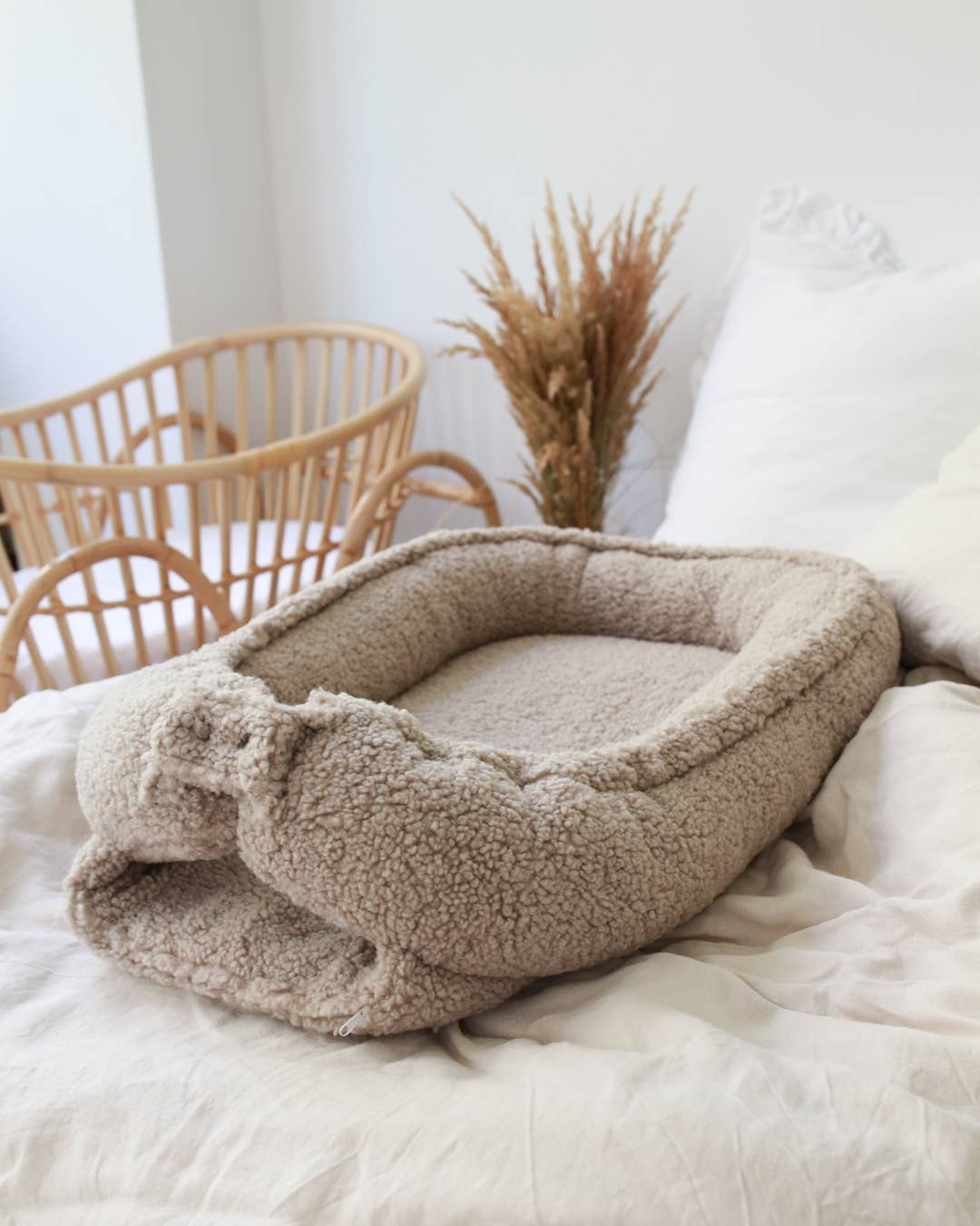 All Teddy babynest - 2 colors babyly: All teddy cream