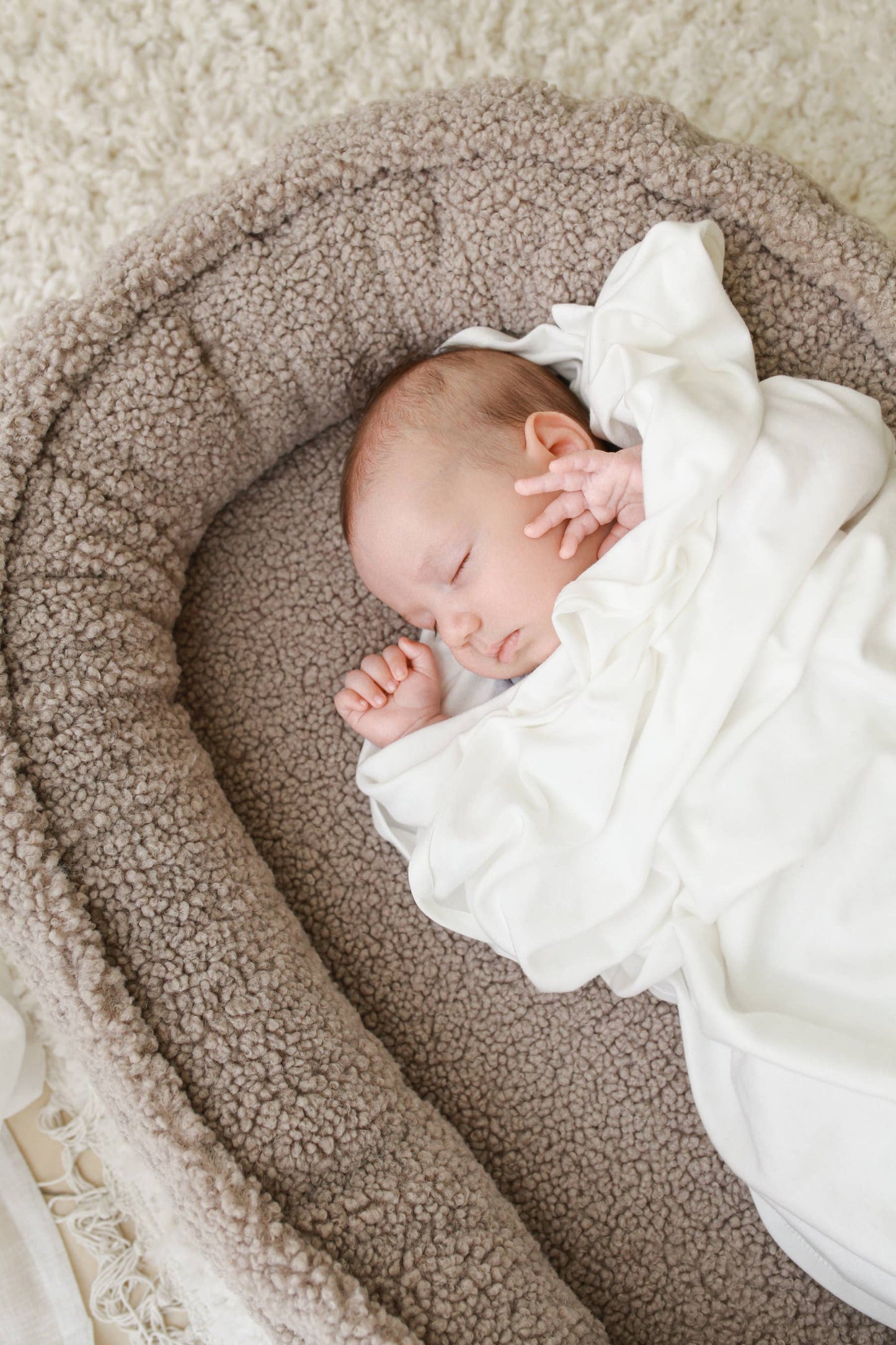 All Teddy babynest - 2 colors babyly: All teddy cream