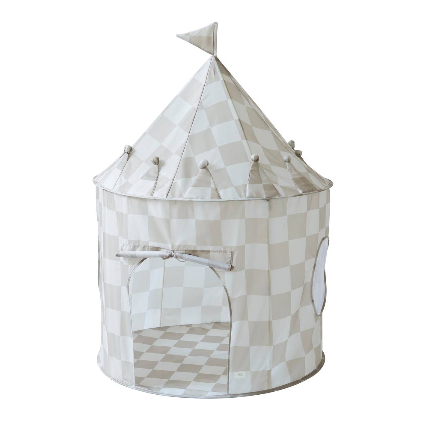 Recycled Fabric Play Tent Castle - Prints: Blueberry Ivory