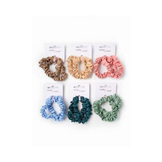 Small - Imitation Silk Fabric Scrunchies. Dia.5.5cm