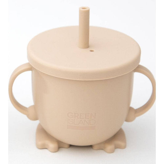 Silicone Baby Sippy Cup: Cream