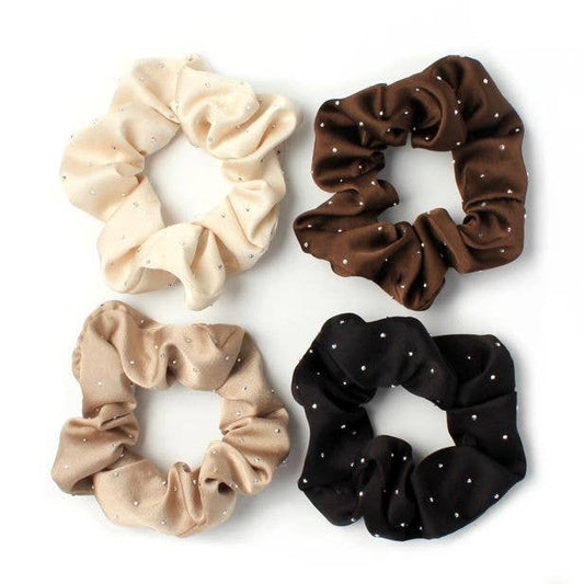Regular - Satin Scrunchie With Diamante Detail. Dia.10cm