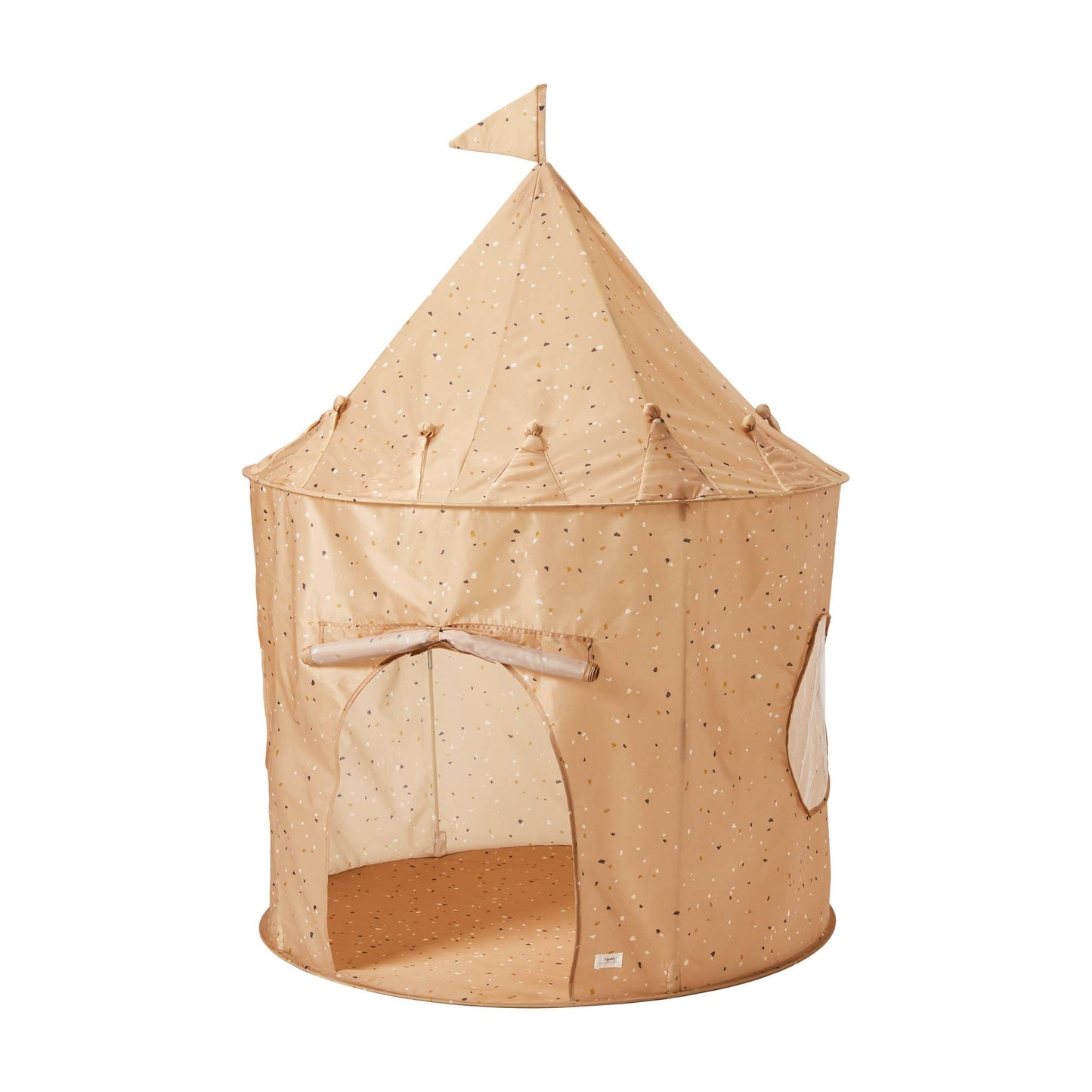Recycled Fabric Play Tent Castle - Prints: Blueberry Ivory