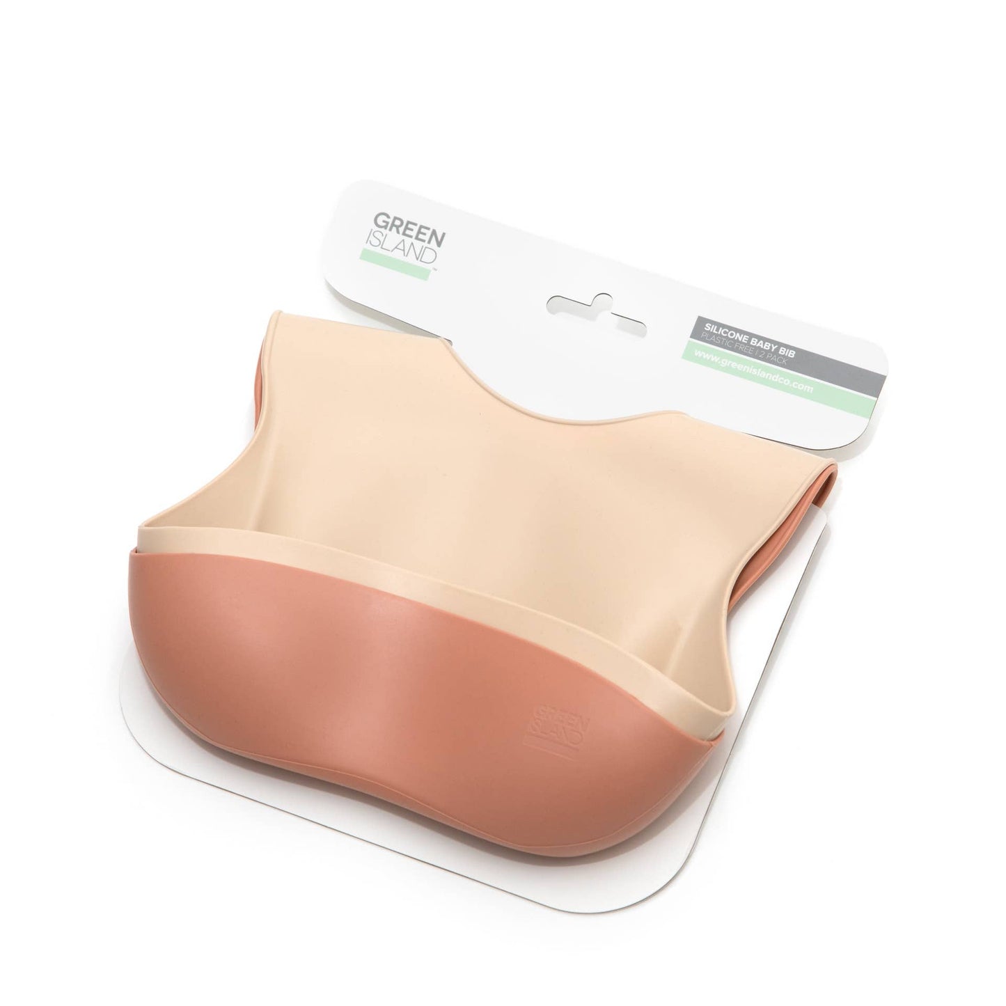 Silicone Baby Bibs Pack of 2: Mulberry & Blush