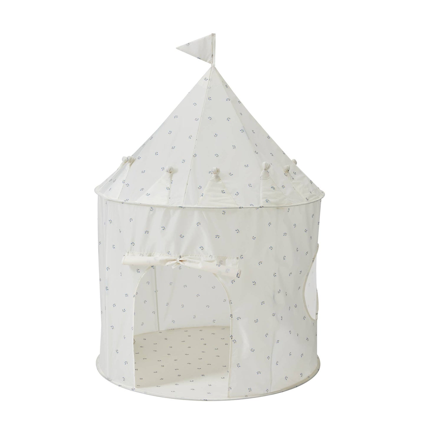 Recycled Fabric Play Tent Castle - Prints: Terrazzo Beige