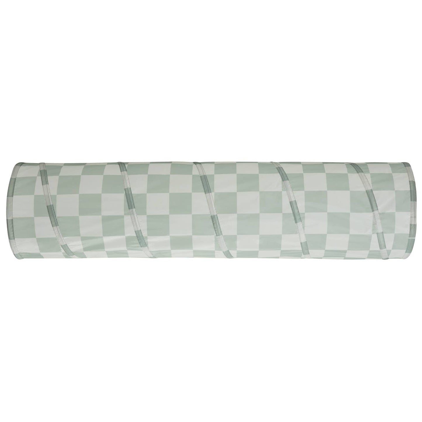 Play Tunnel with Eco-Friendly Recycled Fabric: Checkerboard Green