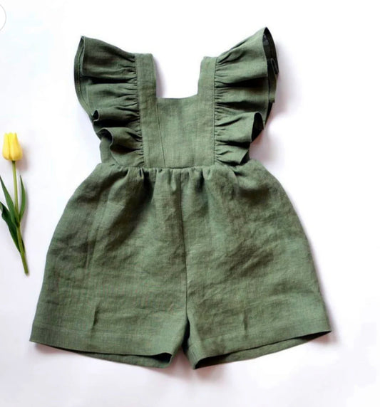 Linen Jumpsuit - Sage