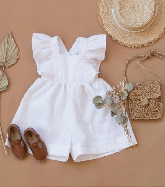Linen Jumpsuit - White