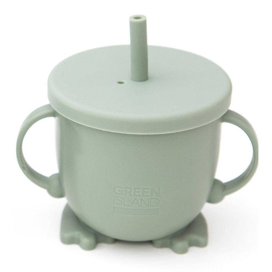 Silicone Baby Sippy Cup: Green