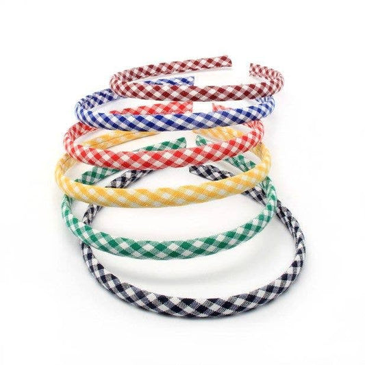 1cm Wide Gingham Aliceband