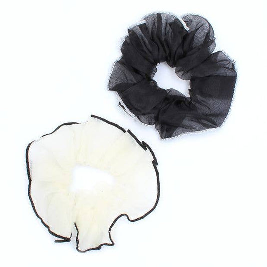 Large - Contrast Edge Scrunchie. Dia.13cm